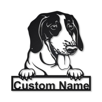Personalized American Foxhound Dog Metal Sign Art | Custom American Foxhound Dog Metal Sign | Father's Day Gift | Pets Gift | Birthday Gift - Thegiftio UK