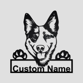 Personalized Australian Cattle Dog Metal Sign | Australian Cattle Dog Metal Wall Art | Dog Metal Sign | Australian Cattle Dog Lover Gift| - Thegiftio UK