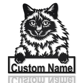 Personalized Balinese Cat Metal Sign Art | Custom Balinese Cat Metal Sign | Father&#39;s Day Gift | Pets Gift | Birthday Gift - Thegiftio UK