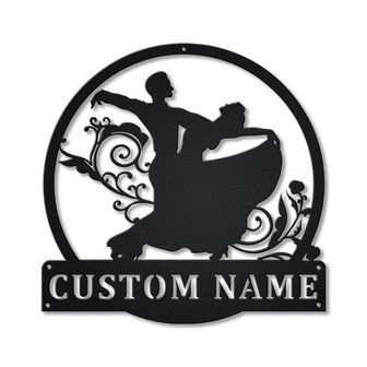 Personalized Ballroom Dancing Monogram Metal Sign Art | Custom Ballroom Dancing Metal Sign | Hobbie Gifts | Sport Gift | Birthday Gift - Thegiftio UK