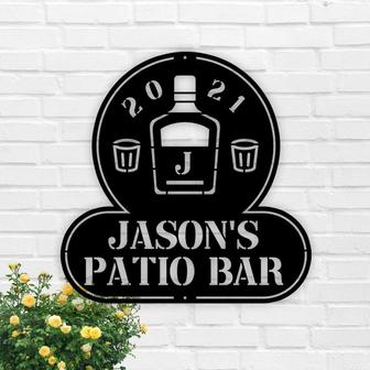 Personalized Bar Metal Sign for Home Bar, Custom Metal Bar Sign, Patio Bar Sign, Pool Bar Drink Sign, Home Bar Sign,Mancave Sign,Outdoor Bar - Thegiftio UK
