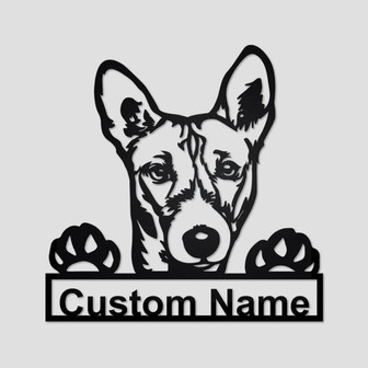Personalized Basenji Dog Metal Sign | Basenji Dog Metal Wall Art | Dog Metal Sign | Basenji Dog Lover Gift| Dog Lover Gift | Basenji Dog - Thegiftio UK
