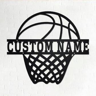 Personalized Basketball Metal Sign | Basketball Metal Wall Art | Basketball Metal wall Decor | Basketball Lover Gift | Custom Basketball - Thegiftio UK