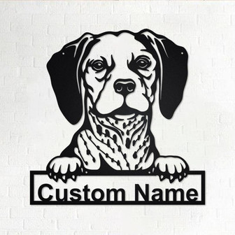 Personalized Belgian Brakk Metal Sign | Belgian Brakk Metal Wall Art | Dog Metal Sign | Dog Lover Gifts | Belgian Brakk Lover Gifts - Thegiftio UK
