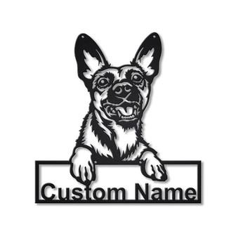 Personalized Belgian Malinois Dog Metal Sign Art | Custom Belgian Malinois Dog Metal Sign | Dog Gift | Birthday Gift | Animal Funny - Thegiftio UK