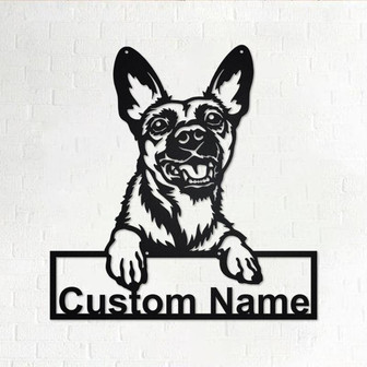 Personalized Belgian Malinois Metal Sign | Belgian Malinois Metal Wall Art | Dog Metal Sign | Dog Lover Gifts | Belgian Malinois Lover Gifts - Thegiftio UK