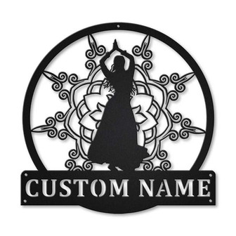 Personalized Belly Dancing Monogram Metal Sign Art | Custom Belly Dancing Metal Sign | Hobbie Gifts | Sport Gift | Birthday Gift - Thegiftio UK