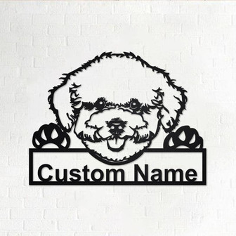 Personalized Bichon Frise Metal Sign | Bichon Frise Metal Wall Art | Dog Metal Sign| Dog Lover Gift | Bichon Frise Lover Gift | Bichon Frise - Thegiftio UK