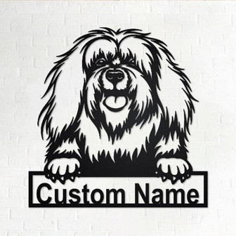 Personalized Bichon Lyon Metal Sign | Bichon Lyon Metal Wall Art | Dog Metal Sign | Dog Lover Gift | Bichon Lyon Lover Gift | Bichon Lyon - Thegiftio UK