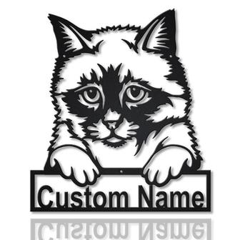 Personalized Birman Cat Metal Sign Art | Custom Birman Cat Metal Sign | Father&#39;s Day Gift | Pets Gift | Birthday Gift - Thegiftio UK