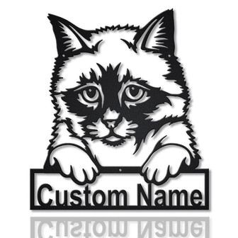Personalized Birman Cat Metal Sign Art | Custom Birman Cat Metal Sign | Father's Day Gift | Pets Gift | Birthday Gift - Thegiftio UK