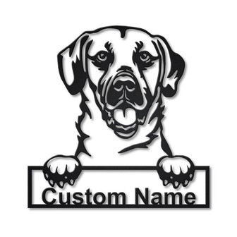Personalized Black Mouth Cur Dog Metal Sign Art | Custom Black Mouth Cur Dog Metal Sign | Father's Day Gift | Pets Gift | Birthday Gift - Thegiftio