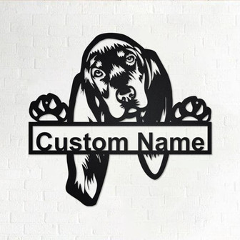 Personalized Black And Tan Metal Sign | Black And Tan Metal Wall Art | Dog Metal Sign | Dog Lover Gift | Black And Tan Lover Gift - Thegiftio UK