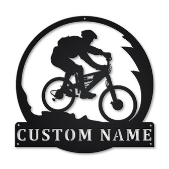 Personalized BMX Biker Monogram Metal Sign Art | Custom BMX Biker Metal Sign | Hobbie Gifts | Sport Gift | Birthday Gift - Thegiftio UK