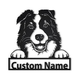 Personalized Border Collie Dog Metal Sign Art | Custom Border Collie Dog Metal Sign | Dog Gift | Birthday Gift | Animal Funny - Thegiftio UK