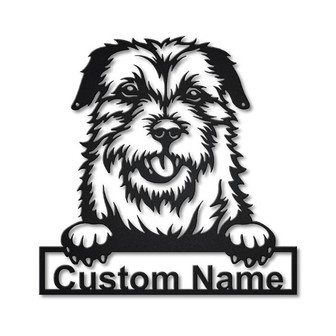 Personalized Border Terrier Dog Metal Sign Art | Custom Border Terrier Dog Metal Sign | Father's Day Gift | Pets Gift | Birthday Gift - Thegiftio UK