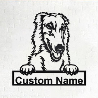 Personalized Borzoi Metal Sign | Borzoi Metal Wall Art | Dog Metal Sign | Dog Lover Gift | Borzoi | Custom Dog - Thegiftio UK