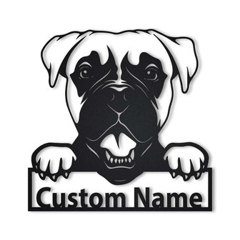 Personalized Boxer Dog Metal Sign Art | Custom Boxer Dog Metal Sign | Boxer Dog Funny | Dog Gift | Animal Custom - Thegiftio UK
