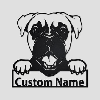 Personalized Boxer Dog Metal Sign| Boxer Dog Metal Wall Art| Dog Metal Sign| Boxer Dog Lover Gift| Dog Gift | Boxer Metal Wall Decor | Boxer - Thegiftio UK