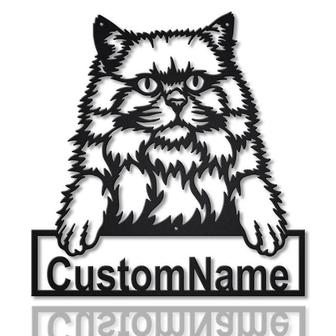 Personalized British Longhair Cat Metal Sign Art | Custom British Longhair Cat Metal Sign | Father&#39;s Day Gift | Pets Gift | Birthday Gift - Thegiftio UK