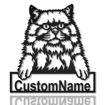 Personalized British Longhair Cat Metal Sign Art | Custom British Longhair Cat Metal Sign | Father's Day Gift | Pets Gift | Birthday Gift - Thegiftio UK