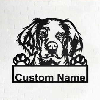 Personalized Brittany Spaniel Metal Sign | Brittany Spaniel Metal Wall Art | Dog Metal Sign | Dog Lover Gift | Custom Dog | Brittany Spaniel - Thegiftio UK
