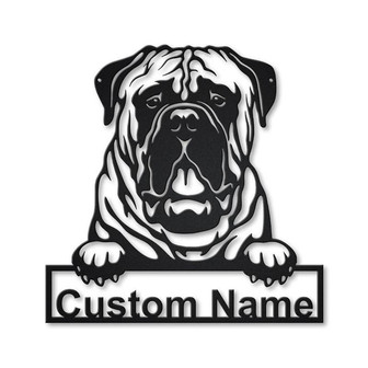 Personalized Bullmastiff Dog Metal Sign Art | Custom Bullmastiff Dog Metal Sign | Bullmastiff Dog Gifts Funny | Dog Gift | Animal Custom - Thegiftio