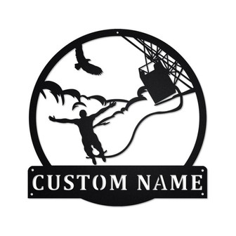 Personalized Bungee jumping Metal Sign | Bungee jumping Metal Wall Art| Bungee jumping Metal Sign| Bungee jumping Lover| Bungee jumping Gift - Thegiftio UK