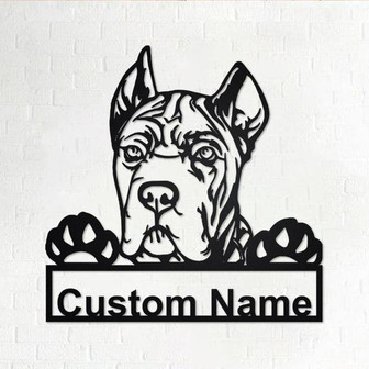 Personalized Cane Corso Metal Sign | Cane Corso Metal Wall Art | Cane Corso Metal Wall Decor | Custom Cane Corso | Custom Dog | Dog Lover - Thegiftio UK