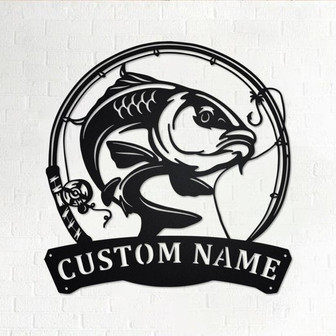 Personalized Carp Fish Metal Sign | Fishing Metal Wall Art | Fishing Metal wall Decor | Fishing Lover | Custom Fishing | Fishman | Carp Fish - Thegiftio UK