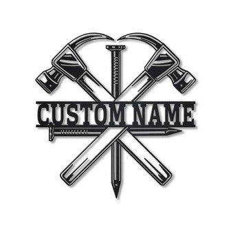 Personalized Carpenter Metal Sign Art | Custom Carpenter Metal Sign | Carpenter Monogram Gift | Job Gift | Decor Decoration | Birthday Gift - Thegiftio