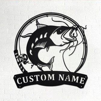 Personalized Catfish Fish Metal Sign | Fishing Metal Wall Art | Fishing Metal wall Decor | Fishing Lover| Custom Fishing | Fishman | Catfish - Thegiftio UK