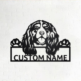 Personalized Cavalier King Charles Spaniel Metal Sign | Dog Metal Wall Art | Dog Metal Wall Decor | Custom Cavalier King Charles Spaniel - Thegiftio UK