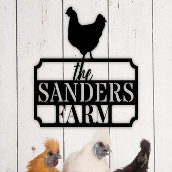 Personalized Chicken Coop Metal Sign, Custom Hen House Sign, Metal Farmhouse Signs, Metal Chicken Coop Sign, Hen House Sign, Farm Sign, - Thegiftio