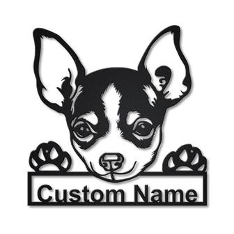 Personalized Chihuahua Dog Metal Sign Art | Custom Chihuahua Dog Metal Sign | Father&#39;s Day Gift | Pets Gift | Birthday Gift - Thegiftio UK