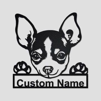Personalized Chihuahua Dog Metal Sign | Chihuahua Dog Metal Wall Art | Dog Metal Sign| Chihuahua Dog Gift | Chihuahua Dog Lover Gift - Thegiftio UK