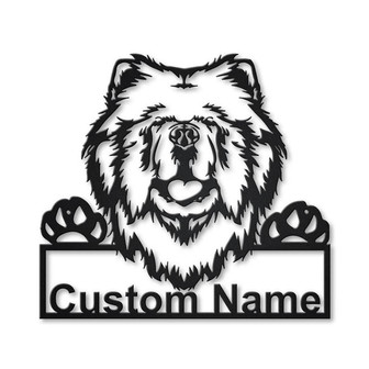 Personalized Chow Chow Dog Metal Sign Art | Custom Chow Chow Dog Metal Sign | Dog Gift | Birthday Gift | Animal Funny - Thegiftio UK