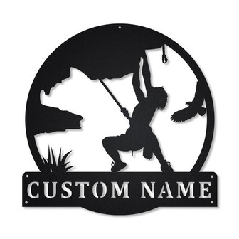 Personalized Climbing Monogram Metal Sign Art ,Custom Climbing Metal Sign, Climbing Lover Sign Decoration For Living Room - Thegiftio UK