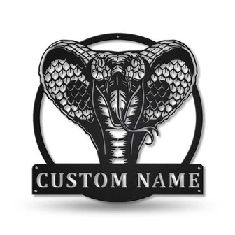 Personalized Cobra Snake Metal Sign Art | Custom Cobra Snake Metal Sign | Animal Funny | Pets Gift | Birthday Gift - Thegiftio UK