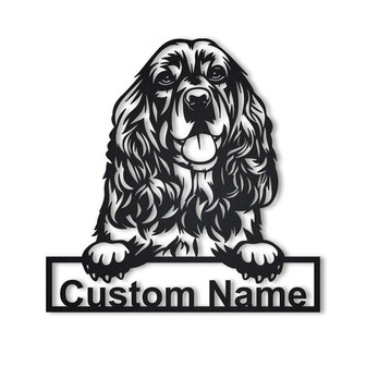Personalized Cocker Spaniel Dog Metal Sign Art | Custom Cocker Spaniel Dog Metal Sign | Dog Gift | Birthday Gift | Animal Funny - Thegiftio