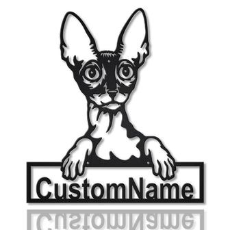 Personalized Cornish Rex Cat Metal Sign Art | Custom Cornish Rex Cat Metal Sign | Father&#39;s Day Gift | Pets Gift | Birthday Gift - Thegiftio UK