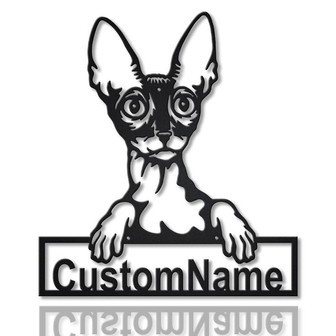Personalized Cornish Rex Cat Metal Sign Art | Custom Cornish Rex Cat Metal Sign | Father's Day Gift | Pets Gift | Birthday Gift - Thegiftio UK