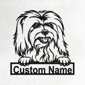 Personalized Coton de Tulear Metal Sign | Coton de Tulear Metal Wall Art | Coton de Tulear Metal Wall Decor | Custom Coton de Tulear - Thegiftio UK