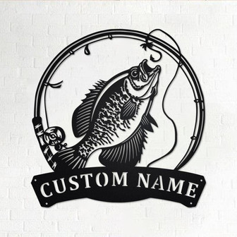 Personalized Crappie Fish Metal Sign | Fishing Metal Wall Art | Fishing Metal wall Decor | Fishing Lover| Custom Fishing | Fishman | Crappie - Thegiftio UK