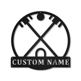 Personalized Croquet Monogram Metal Sign Art | Custom Croquet Metal Sign | Hobbie Gifts | Sport Gift | Birthday Gift - Thegiftio UK