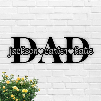 Personalized Dad Metal Sign, Custom Family Metal Sign, Fathers Day Gift, Gift For Dad, Anniversary Gift, Birthday Gift, Home Décor - Thegiftio UK