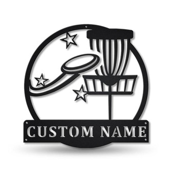 Personalized Disc Golf Sport Monogram Metal Sign Art | Custom Disc Golf Sport Metal Sign | Hobbie Gifts | Sport Gift | Birthday Gift - Thegiftio UK