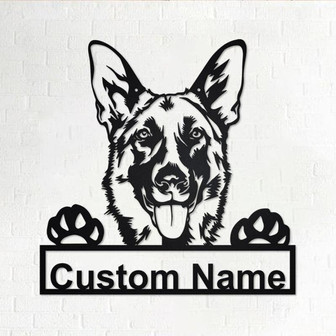 Personalized Dutch Shepherd Metal Sign | Dutch Shepherd Metal Wall Art | Dutch Shepherd Metal Wall Decor | Custom Dutch Shepherd |Custom Dog - Thegiftio UK