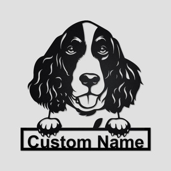 Personalized English Springer Spaniel Metal Sign | English Springer Spaniel Metal Wall Art | Dog Metal Sign | English Springer Spaniel Gift - Thegiftio UK