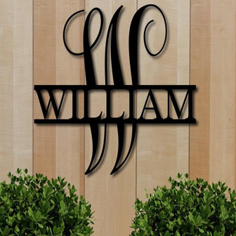 Personalized Family Name Metal Sign, Housewarming Gift, Metal Monogram Sign, Door Hanger, Last Name Sign, Metal Wall Art, Wedding Gift - Thegiftio UK